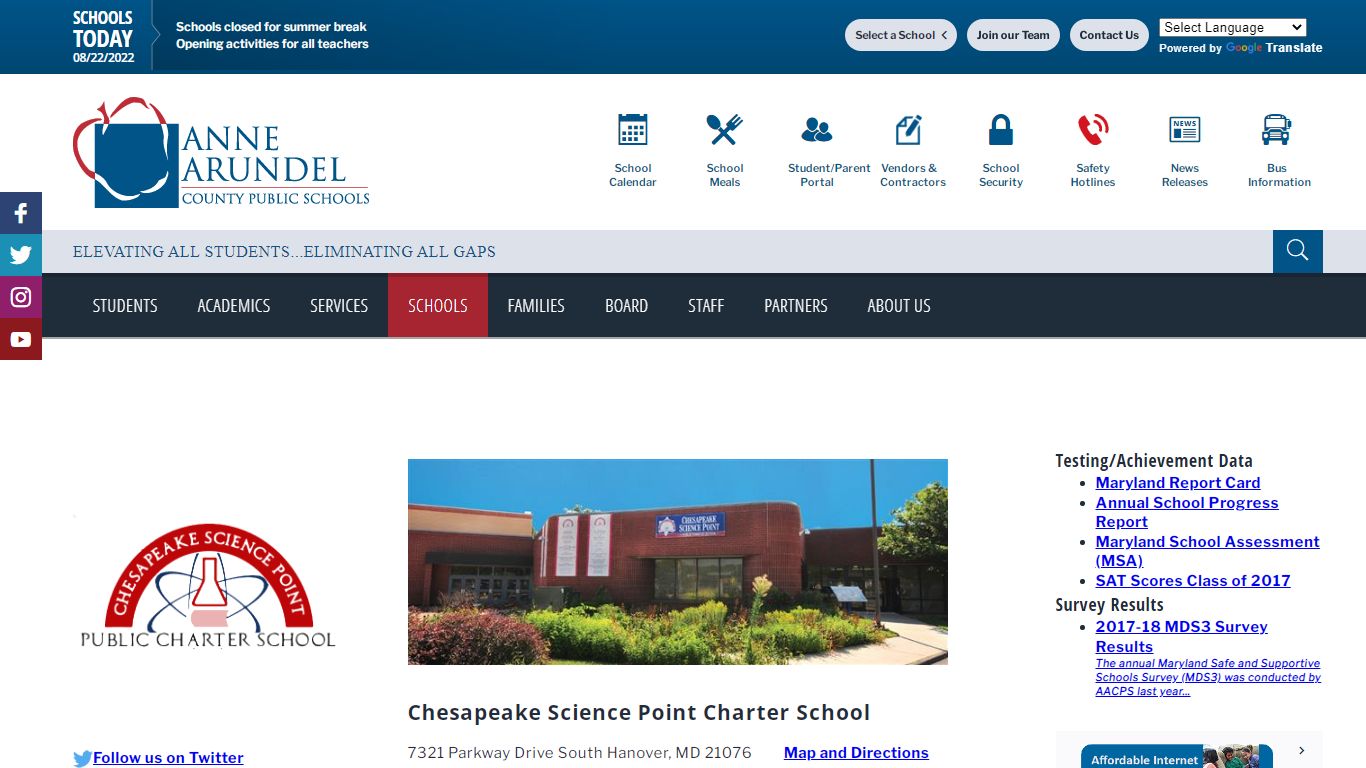 Gateway Pages / Chesapeake Science Point Charter School